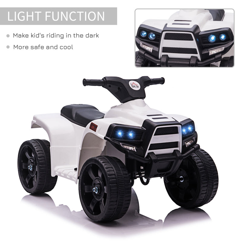 HOMCOM Kids Electric Ride On Quad Bike 6V - Black/White