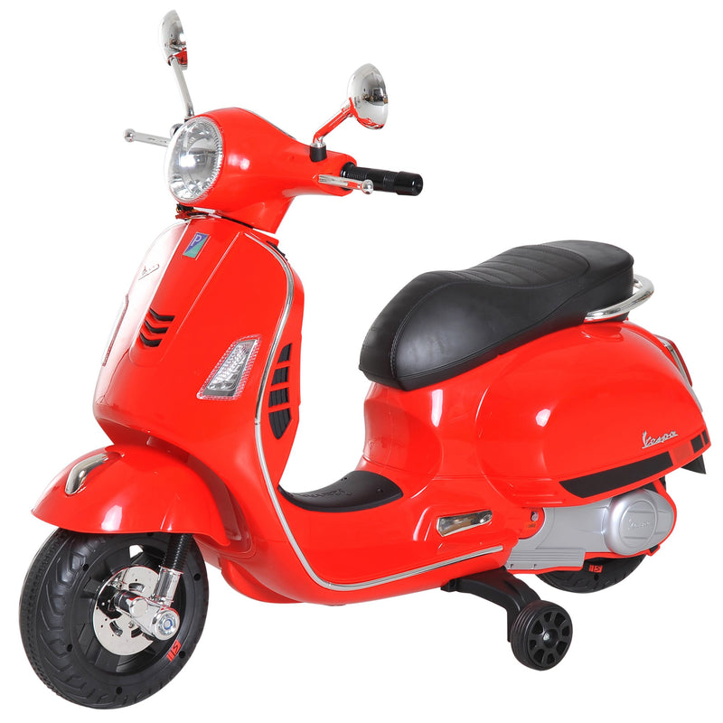 Kids Electric Ride On Scooter Motorcycle 6V with Lights - Red