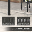 Outsunny 3 x 4m Metal Pergola, Outdoor Gazebo UV-Resistant Sun Shade Shelter