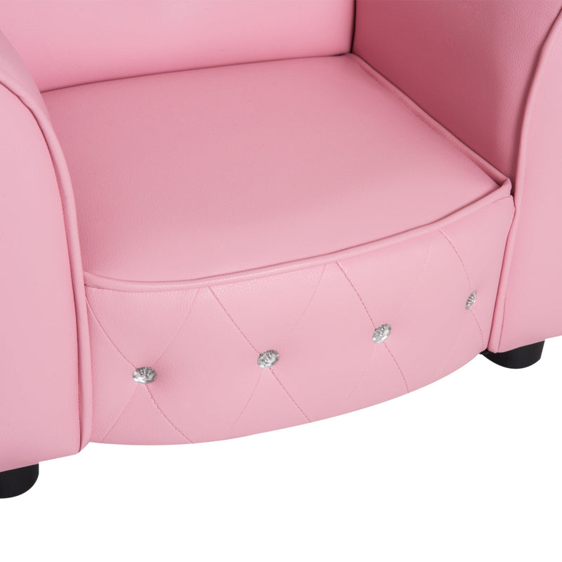 Heart Shaped Kids Sofa Chair - Pink