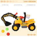 Kids Ride On Excavator - Yellow / Black