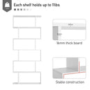 Particle Board 6-Tier Asymmetrical Shelving Unit White