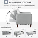 HOMCOM Convertible Sofa Futon Velvet-Touch Tufted Couch Sofa Bed Split Back Grey