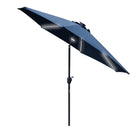 Outsunny 2.7m Garden Parasol Summer Shelter w/ LED Solar Light Crank Tilt Blue