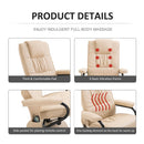 Massage Recliner Chair With Ottoman Set
