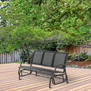 Outsunny Gliding Rocking  Chair - Black