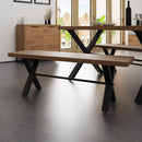 Sheffield Industrial Oak Bench 1.3m