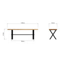 Sheffield Industrial Oak Bench 1.3m