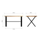Sheffield Industrial Oak Dining Table 1.3m