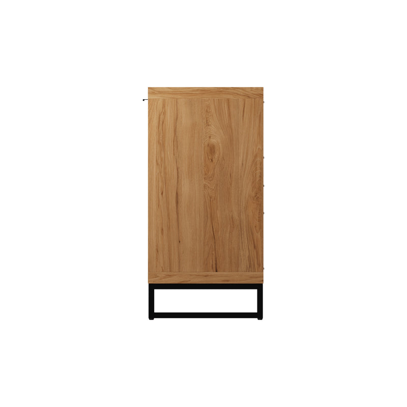 Sheffield Industrial Oak Sideboard with 3 Doors 140 x 40 x 80 cm