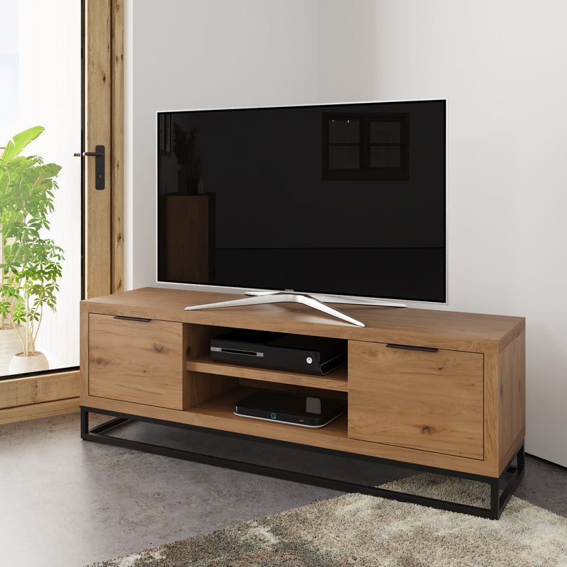 Sheffield Industrial Oak TV Unit Large 150 x 40 x 50 cm