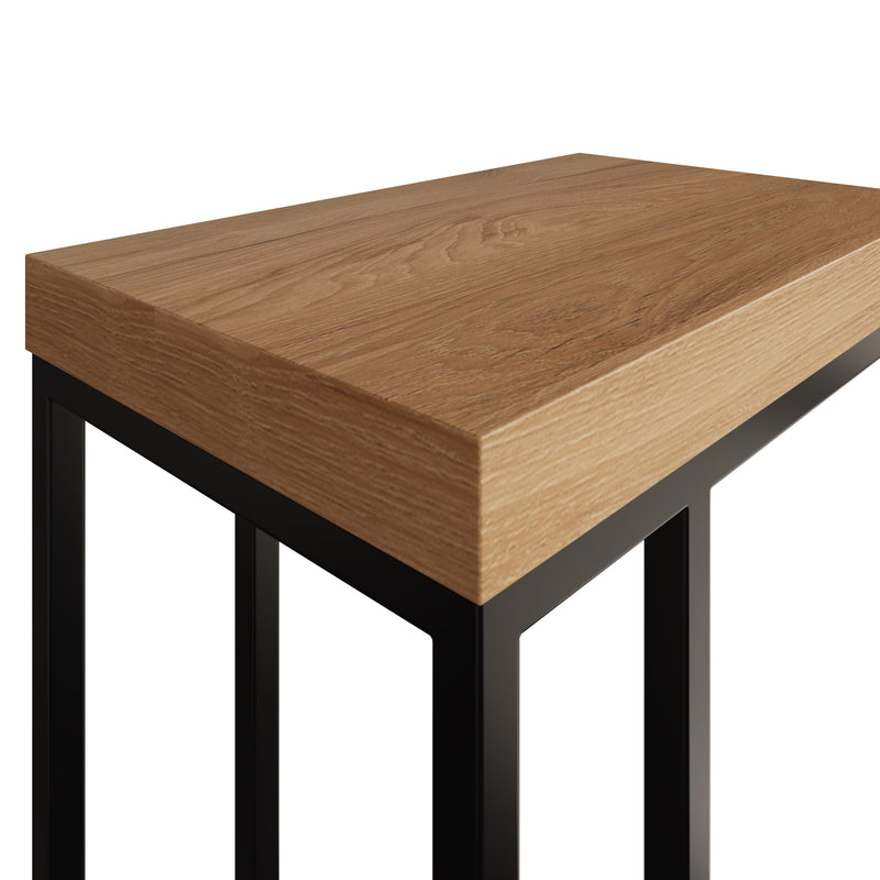 Sheffield Industrial Oak Sofa Table 40 x 25 x 60cm