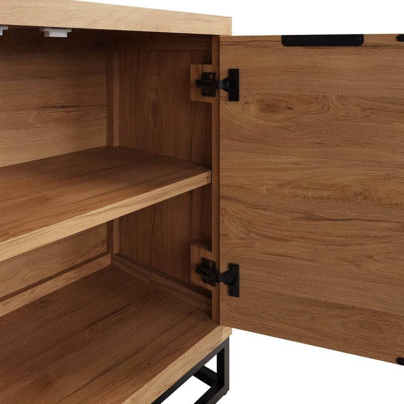 Sheffield Industrial Oak Sideboard 2 Door 100 x 40 x 80 cm