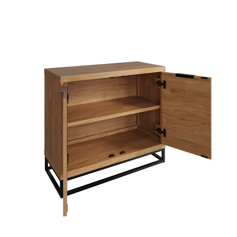 Sheffield Industrial Oak Sideboard 2 Door 100 x 40 x 80 cm