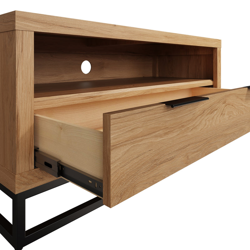 Sheffield Industrial Oak TV Unit Small 100 x 40 x 50 cm