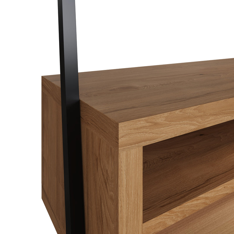 Sheffield Industrial Oak TV Bookcase 140 x 40 x 190cm