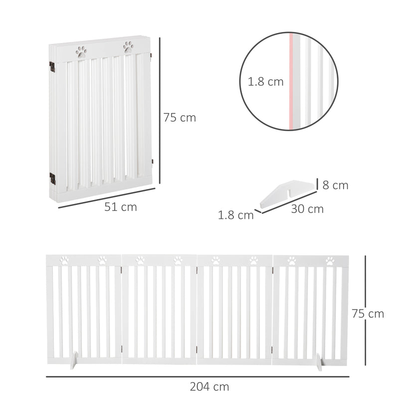 PawHut Wooden Pet Gate