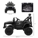 HOMCOM Kids Electric Ride on Car Truck Off Road 12v - Black