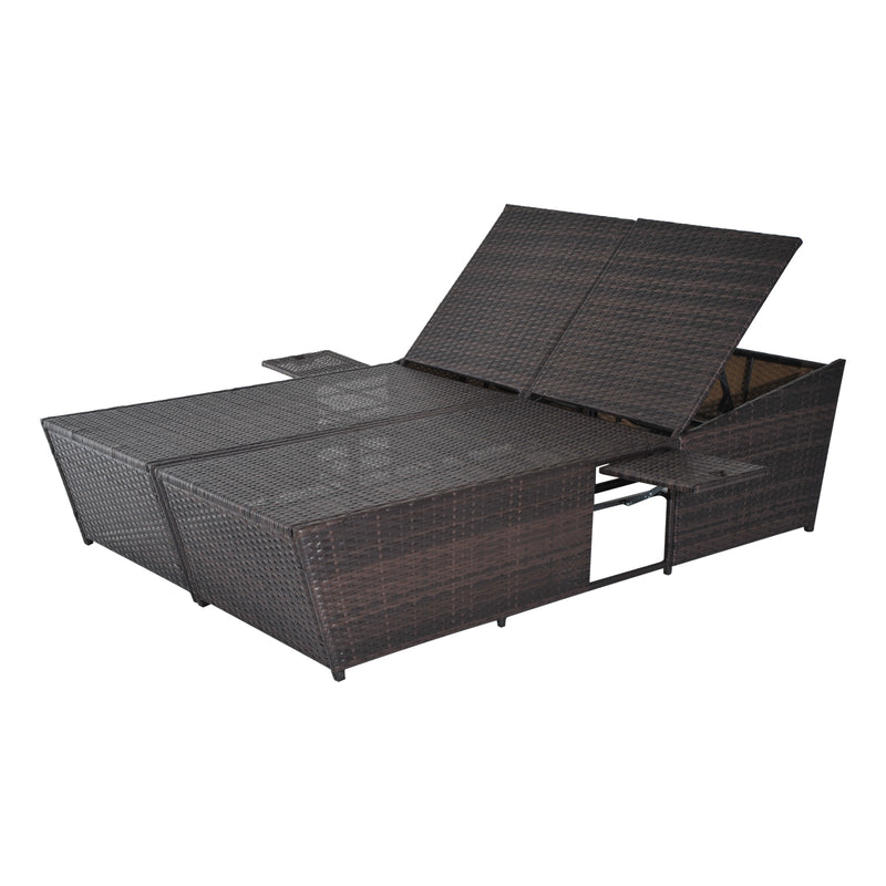 Outsunny Rattan Double Lounge