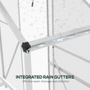 Outsunny 6 x 2.5ft Polycarbonate Greenhouse Aluminium Green House, Silver