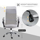 HOMCOM Executive Office Chair High Back Mesh Back Seat Desk Chairs, Light Grey