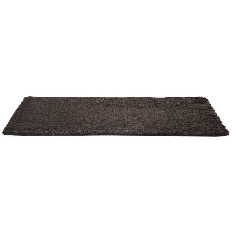 HOMCOM Brown Fluffy Area Rug Shaggy Carpet for Living Room, Bedroom, 120x200cm
