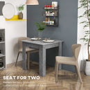 HOMCOM Square Dining Table with Faux Cement Effect for Living Room, Dining Room