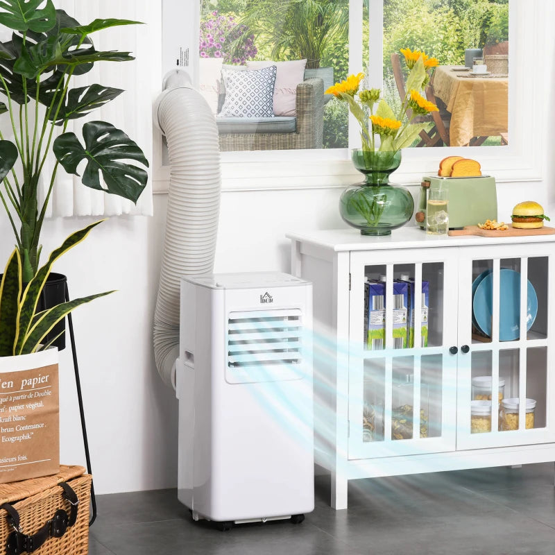 HOMCOM 4-In-1 Compact Portable Mobile Air Conditioner Unit - White