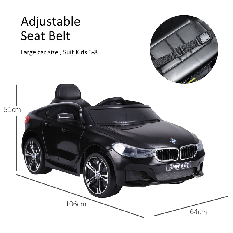 HOMCOM Kids Electric Ride On Car BMW 6GT 6V - Black