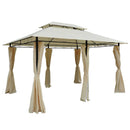 Outsunny Metal Gazebo 4m x 3(m)  Beige