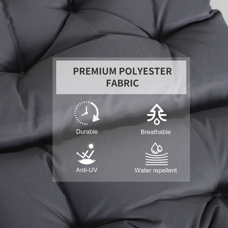 Outsunny Outdoor Seat Cushion Set -  Grey (Chairs Not Included)
