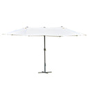 Oasis 4.6 m Double Sided Umbrella Parasol - White