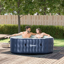 Outsunny Inflatable Hot Tub Spa Square for 4-6 People 180cm - Dark Blue