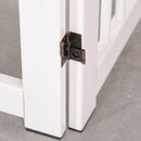 PawHut White Pine Wood Pet Gate