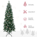 HOMCOM Christmas Tree Snow Dipped Slim 6'