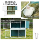 Pawhut Rabbit Hutch Green