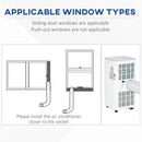 HOMCOM Mobile Air Conditioner Portable AC Unit - White