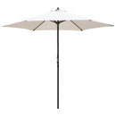 Outsunny 2.8m Patio Umbrella Parasol Outdoor Table Umbrella 6 Ribs Off-White
