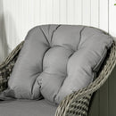 Outsunny 4 Pieces Rattan Sofa Set Outdoor Conservatory Furniture with Cushions