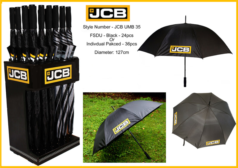 JCB Men's Black Umbrella