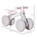 Kids Balance Bike - Pastel Pink