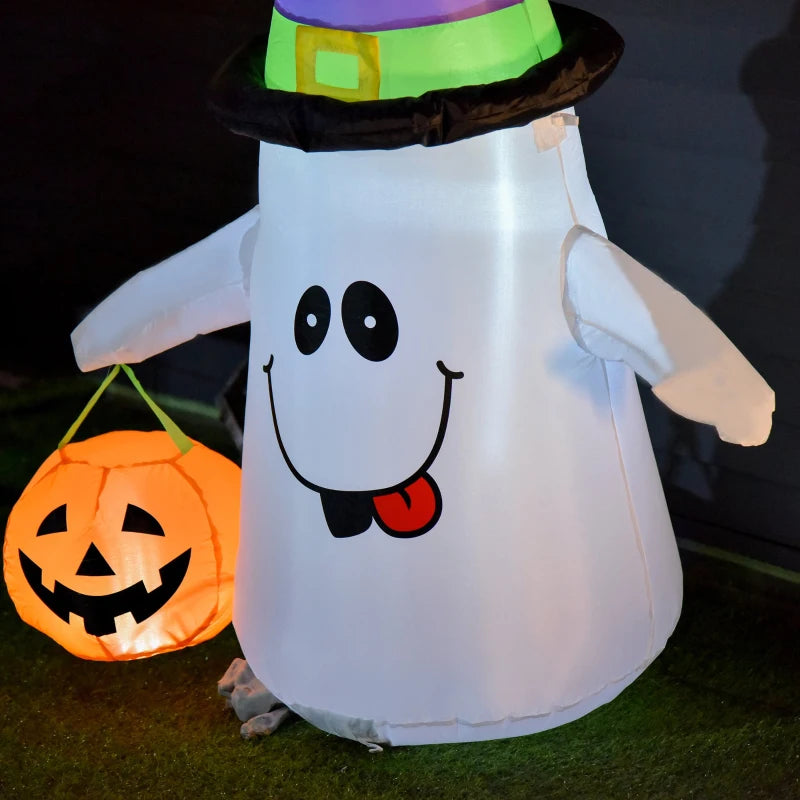 Halloween Inflatable Witch With Pumpkin Lantern 1.2m