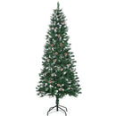 HOMCOM Christmas Tree Snow Dipped Slim 6'