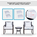 Outsunny-Rattan Rocking Chair Set