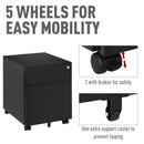 Vinsetto Filing Cabinet with 2 Drawers 39x48x48cm Black