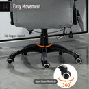 Vinsetto Heated Massage Recliner Office Chair Ergonomic Gaming Heated Home Office Padded  Linen-Feel Fabric & Swivel Base Light Grey Executive Reclining w/ Heating Points Relaxing Headrest