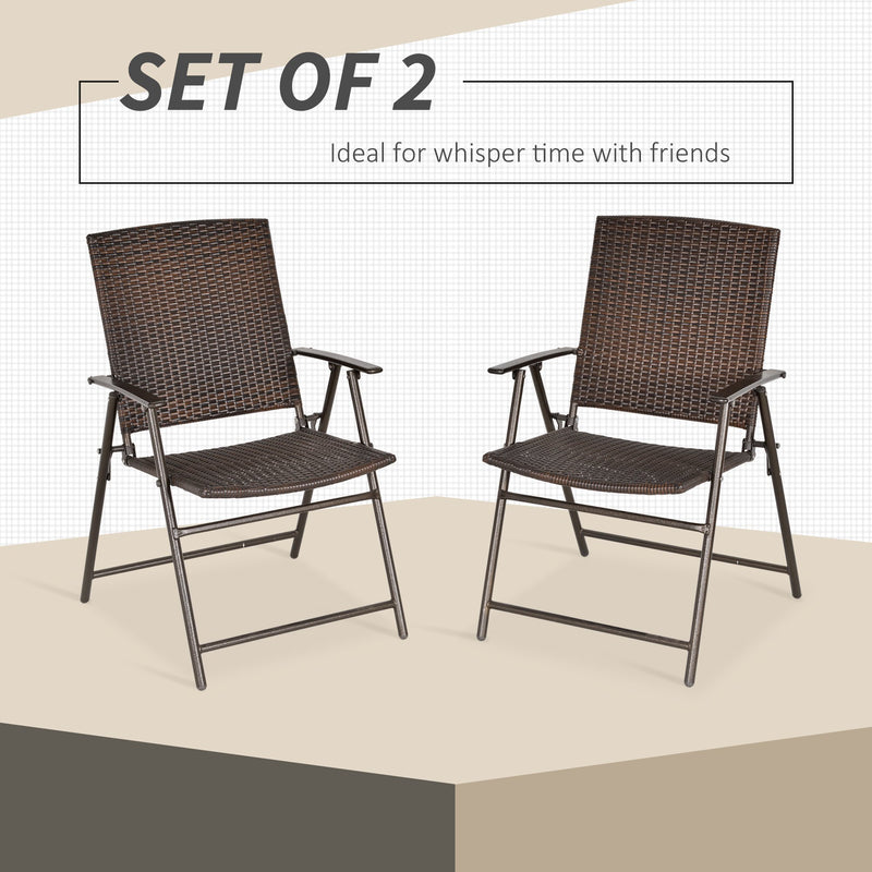Outsunny-Rattan Dining Chair Set