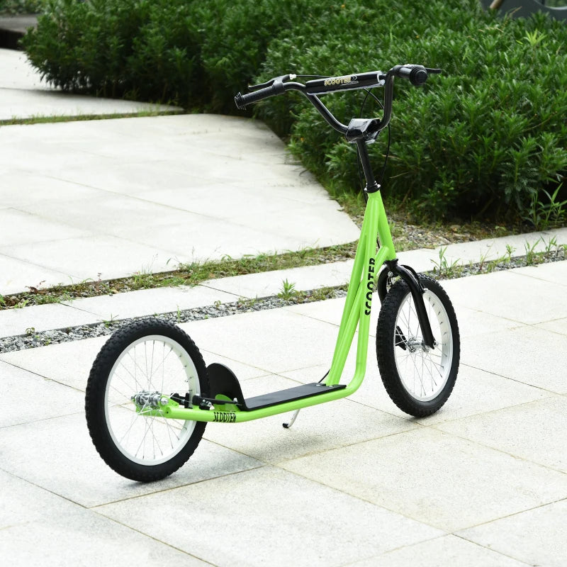 HOMCOM Childrens Scooter with Brakes - Green