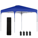 Outsunny Pop Up Gazebo Foldable w/ Wheeled Carry Bag & 4 Weight Bags, Blue
