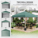 Outsunny 3x3 (M) Pop Up Gazebo Party Tent w/ 2 Sidewalls, Weight Bags, Green